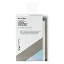 Cricut Joy Doppelkarten mit Einleger & Umschlägen "Insert Cards", 8,89 x 12,45 c - Grey/Silver Holographic