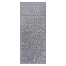 Reliefsticker "Großbuchstaben" - Silber