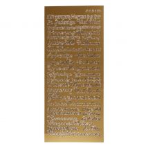 Reliefsticker "Mitgefühl" - Gold