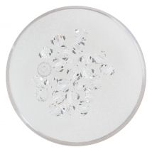 Glasschliffglitzerperlen, 4 mm - Crystal