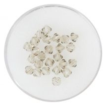 Glasschliffglitzerperlen, 4 mm - Black Diamond