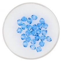 Glasschliffglitzerperlen, 4 mm - Sapphire