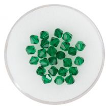 Glasschliffglitzerperlen, 4 mm - Emerald
