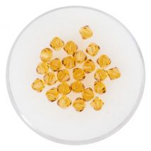 Glasschliffglitzerperlen, 4 mm - Topaz