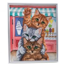 Diamond Painting "Picture Frame Crystal Art" - Kittens
