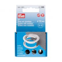 Prym Ösen mit Scheiben - 14 mm, 15 Stück