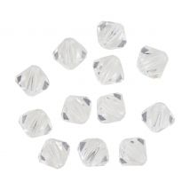 Glasschliffglitzerperlen, 6 mm - Crystal