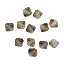 Glasschliffglitzerperlen, 6 mm - Black Diamond