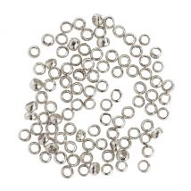 Quetschperlen, Rund, Ø 2 mm - Silber