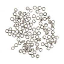 Quetschperlen, Rund, Ø 1 mm - Silber