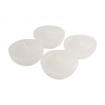 Schwimmkerzen Rustic "Groß", 4 Stück - Wollweiß