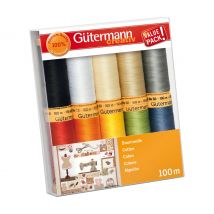 Gütermann Nähfaden-Set Baumwolle, 10 Spulen - Bunt, Farbe 1