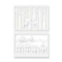 Schablonen-Set, 2-teilig - Winter Szene