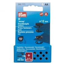 Prym Druckknöpfe Jersey, 12 mm, 20 Stück (de) - Schwarz