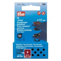 Prym Druckknöpfe Jersey, 12 mm, 20 Stück (de) - Dunkelbraun