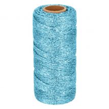Metallic-Kordel - Hellblau