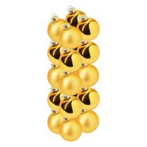 Weihnachtskugeln aus Glas, Ø 6cm - Gold