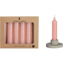 Spitzkerzen, 6er-Set - Rosa