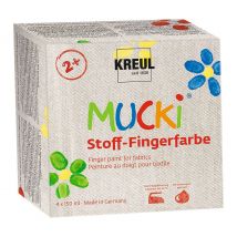 MUCKI Stoff-Fingerfarbe, 4er-Set