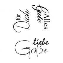 Clear Stempel-Set "Liebe Grüße"