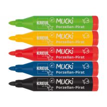 Mucki Porzellan-Pirat, Porzellanmalstift, 5er-Set