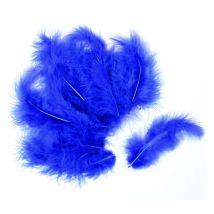 Marabufedern, ca. 15 Stück - Blau