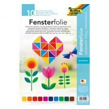 Raamfolie, 10 kleuren gesorteerd