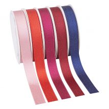 Satijnen lint "Glitter bont"