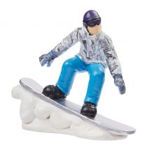 Miniatuur mannelijke snowboarder
