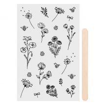 Kras Sticker "Bloemen