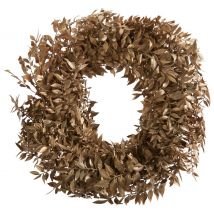 Gedroogde ruscus krans "Gold Wash"