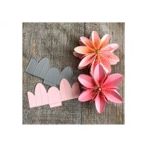 Ponssjabloon vouwbloemen "M"