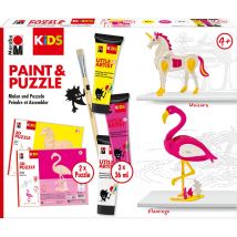 Marabu KiDS Little Artist Paint & Puzzle "Flamingo & Eenhoorn"