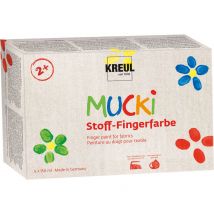 MUCKI Stof vingerverf, set van 6