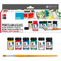Marabu Porselein & Glas, "Starterset - Glossy"