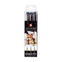 Sakura Pigma Micron "Manga Collection", set van 3, Zwart
