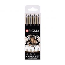 Sakura Pigma Micron "Manga Collection", set van 4, Sepia