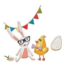 Sizzix Thinlits Ponssjabloon "Bunny + Chick by Tim Holtz"