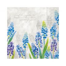 Servet "Blauw parelmoer hyacint"
