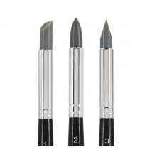 Siliconen modelleerpenseel set, 3 stuks