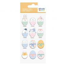 Puffy sticker "Funny Eggs"