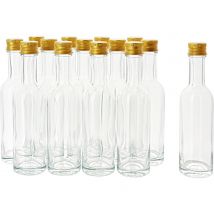 VBS Glazen flessen met schroefdop, ca. 60 ml, 14 stuks