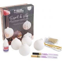 Knutselset "Ontwerp je eigen kerstballen van keramiek"