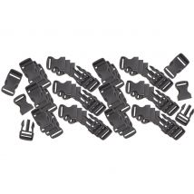 VBS Gespen / Kliksluitingen, Zwart, 20 stuks - 25 mm