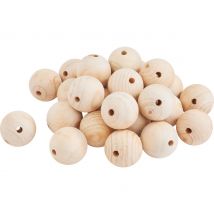 VBS Houten kogels doorboord - Ø 50 mm, 25 stuks