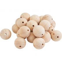 VBS Houten kogels doorboord - Ø 60 mm, 25 stuks