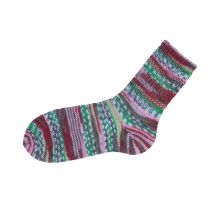 Gründl Hot Sock's "Lazise" - dennengroen/burgundy/appelgroen/lila-mottled