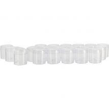 VBS Plastic potten met schroefdeksel "Hoog", 20 stuks