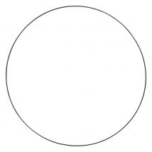 Metalen ring "Cirkel", Zwart - Ø 45 cm