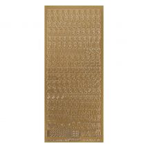 Reliëfsticker "Grote letters" - Goud